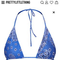 Bandana Bikini Top blue