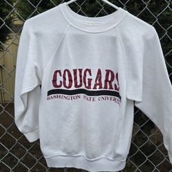 Vintage 80s Washington State Cougars Crewneck Sz Small