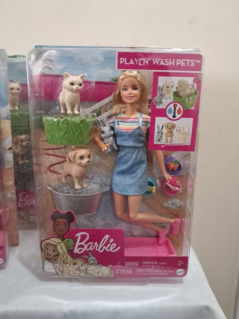 Barbie Play 'N Wash Pets Played With Color Change Animal 10