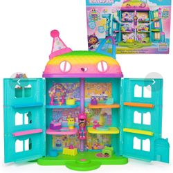 Gabby's Dollhouse, 14 Pc Celebration Dollhouse, 25-Inches Tall, With Toy Figures, Doll House Furniture & 10 Sounds, Kids Toys For Girls & Boys Ages 3+
