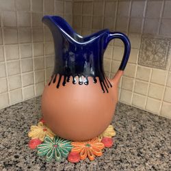 Mexican Style Clay Pitcher
