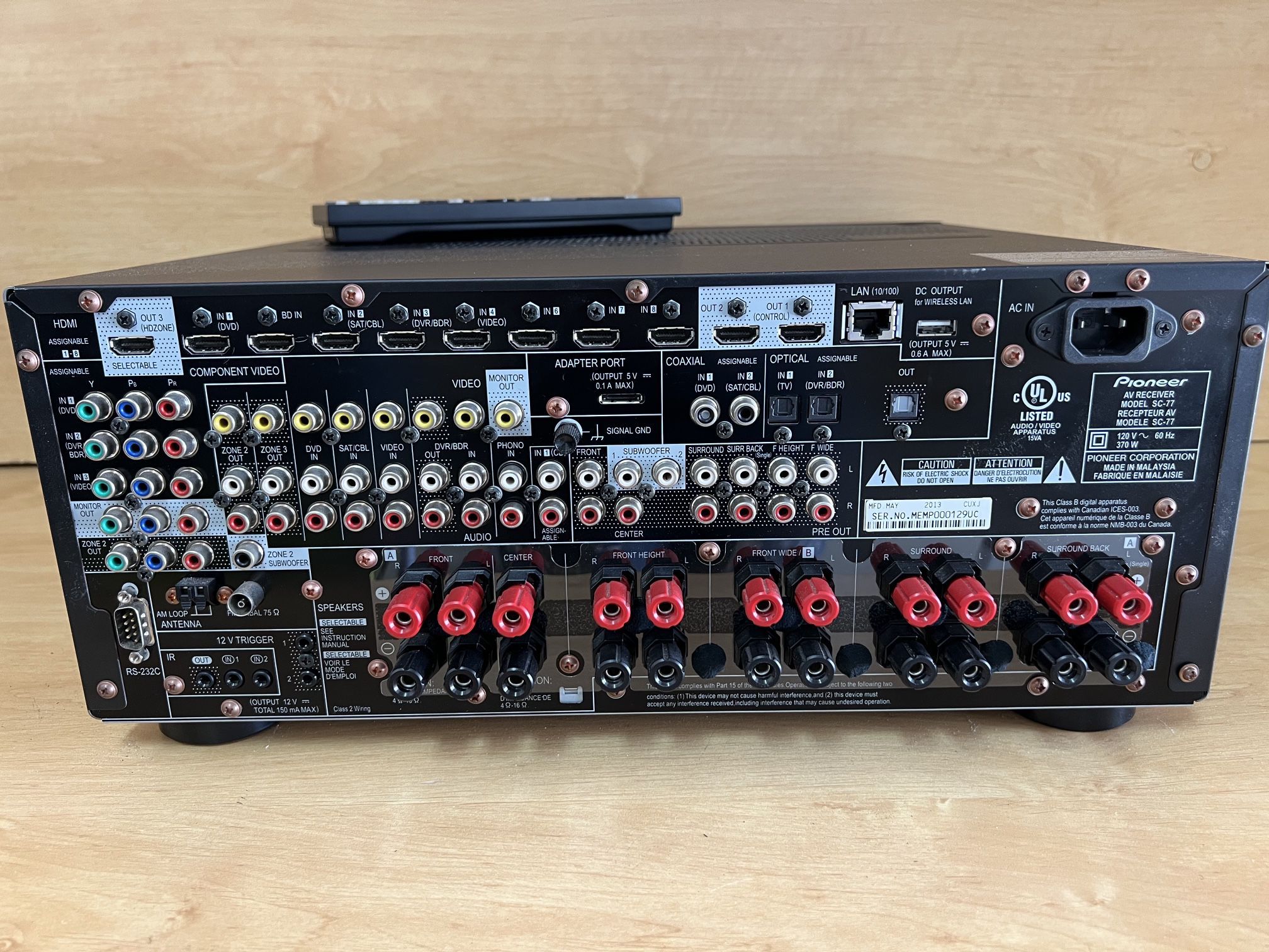 Pioneer receiver / MODEL SC-77 