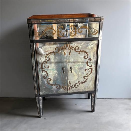 John Richard Mirrored Cabinet with Gilded Detailing