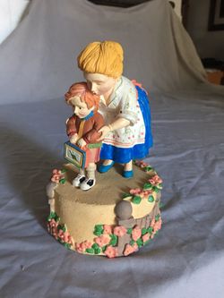 Grandmother and grandson plays music