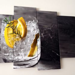 4-piece Lemon Glass