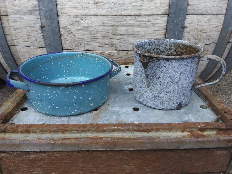 Old Enameled Pots