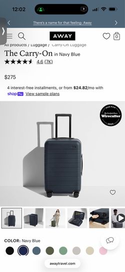 Away carry on luggage