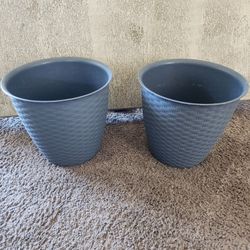 Plant Holders Stands 9" Tall Same Color With Drain Holes   Both For $3.00