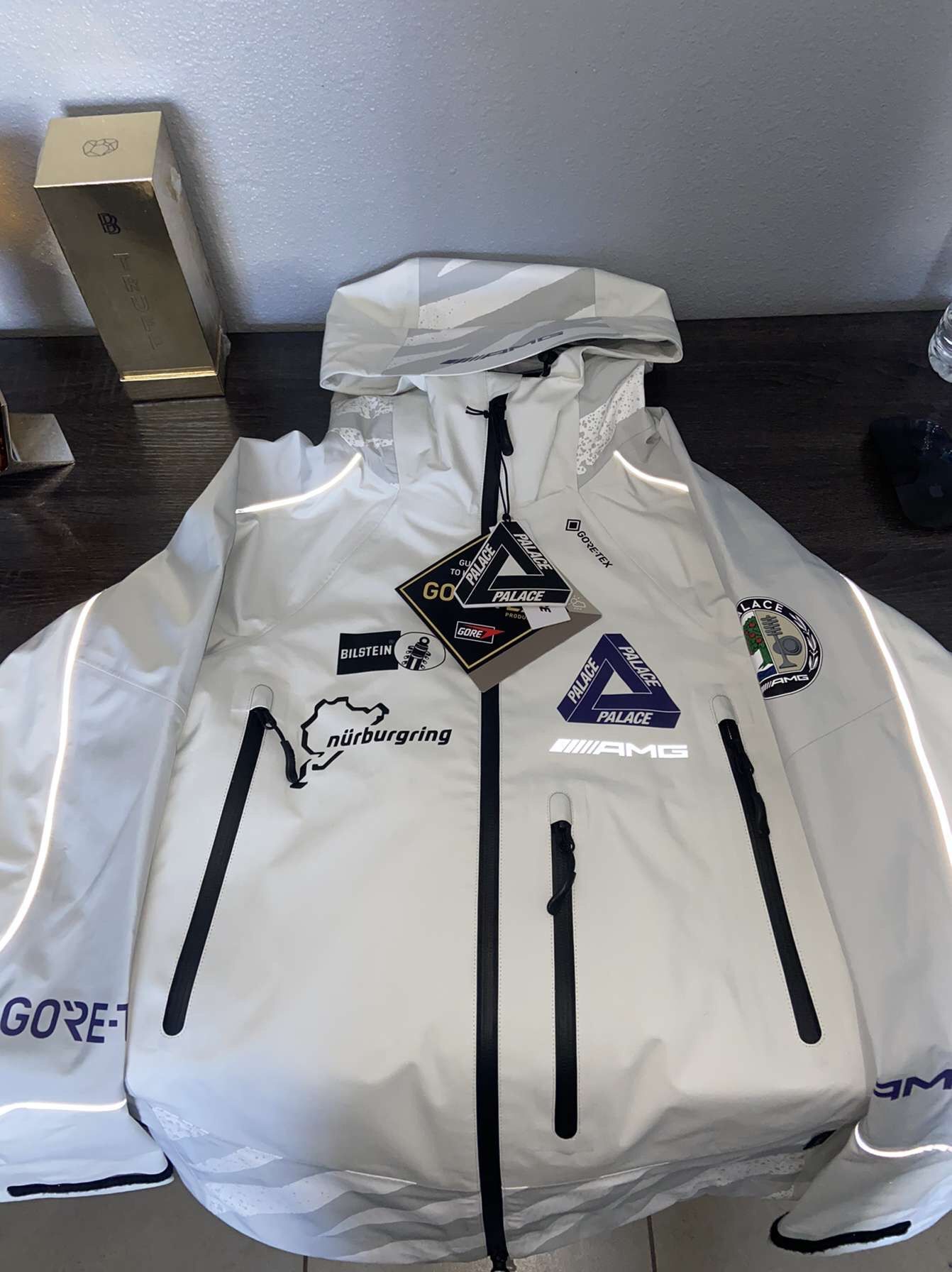 Palace AMG Mercedes Gore Tex Jacket 3M Small White IN HAND for 