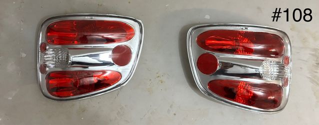 Ford F150 2000-2002 Tail Lights Chrome/Red NEW Pair