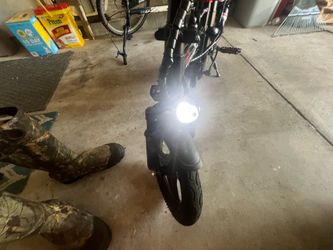 E bike that goes 25 mph got a little straight on. It works good. They can hold up the foreigner pounds and still go 25 mph with two people. I have a c