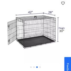 Extra large dog cage, black, barely used