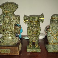 Vintage Mayan Statues
