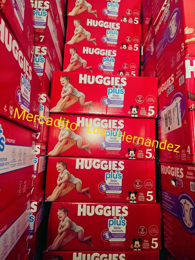 Huggies Size 5 Little Movers 156 Pañales Diapers❗️Nuevos Firm Price