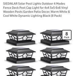 8 Pack Of BRAND NEW Solor Post Lights