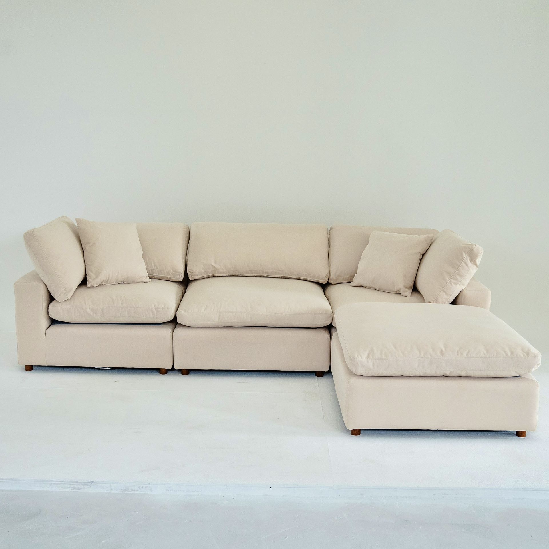 New Beige Sofa Cloud Couch Sectional