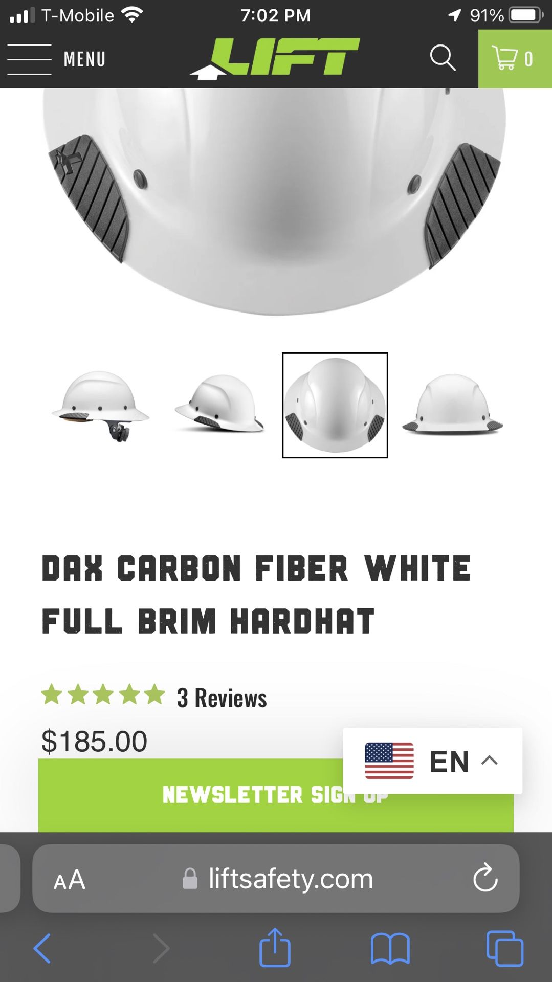 New Lift Carbon Fiber Hard Hat