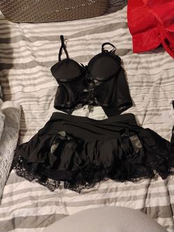 Corset top + mini skirt