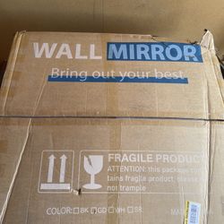 32 in. W x 34 in. H Arch Metal Framed Wall Bathroom Vanity Mirror Gold
