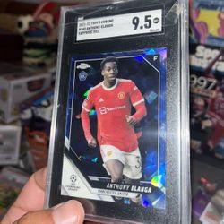 2021-22 Topps chrome #140 ANTHONY ELANGA blue sapphire UCL near mint condition