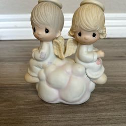 Precious Moments Porcelain Figurine “ But Love Goes On Forever”