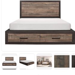 Queen Platform Bed With Drawers