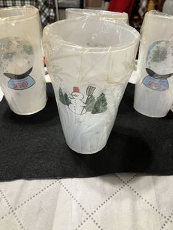 4 Vintage 1960s Pepsi Glasses 