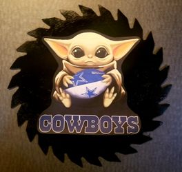 Dallas Cowboys Baby Yoda Decorative Saw Blade