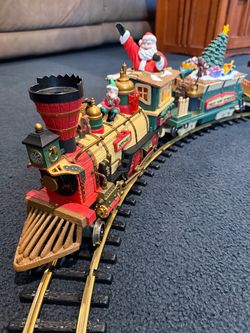 Vintage New Bright “The Holiday Express” electric animated G-scale Christmas train set