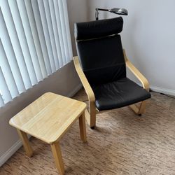 Leather Chair With Ottoman 