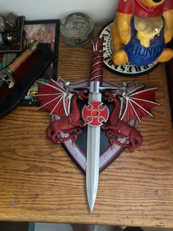 Dragon Dagger Wall Plaque Decorative Sword