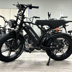 HOVSCO 20" 1500W Full Suspension Moped-Style E-Bike – Black