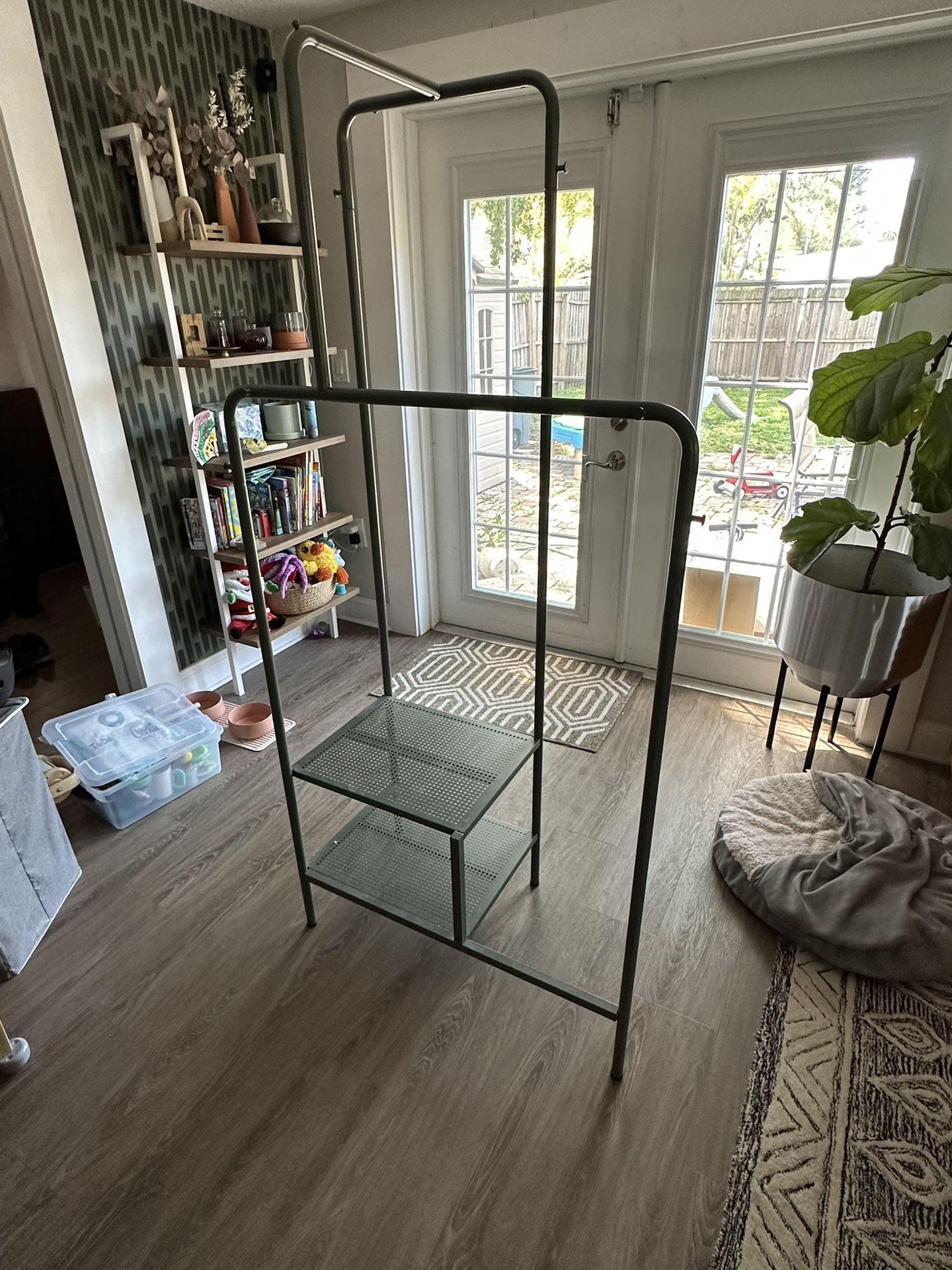 Laundry Room Storage And Hanging Rack 