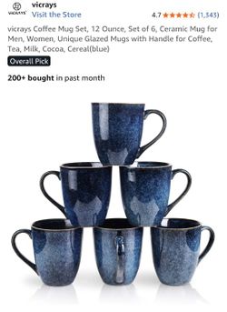 Coffee Mugs Set Of 6 