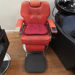 Red Reclining Barber / Salon Chair