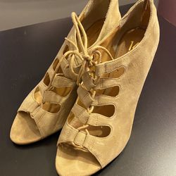 Suede Leather Beige Shoes 