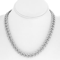 Designs 14K White Gold Diamond Necklace 🤙🏾🥰  14K White gold diamond Necklace with 2459 round brilliant cut diamonds with an estimated weight of 19.