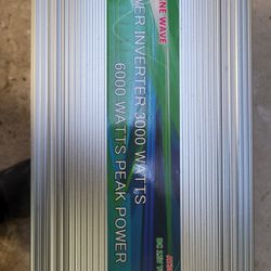 Power Inverter 3000w. 12v To 120v  Pure S Wave