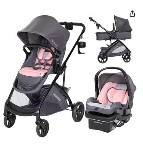 NEW - Baby Trend Modular Travel System with Passport Switch, Dash Pink

