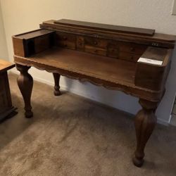 Victorian Wood Antique Desk Furniture 
