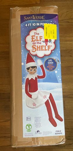 New 5 Foot (4' 10') Poseable Life Size Elf On The Shelf Indoor/Outdoor