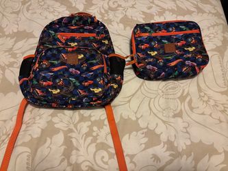 George hats Kids Hot Wheels Backpack and Lunch Bag Set