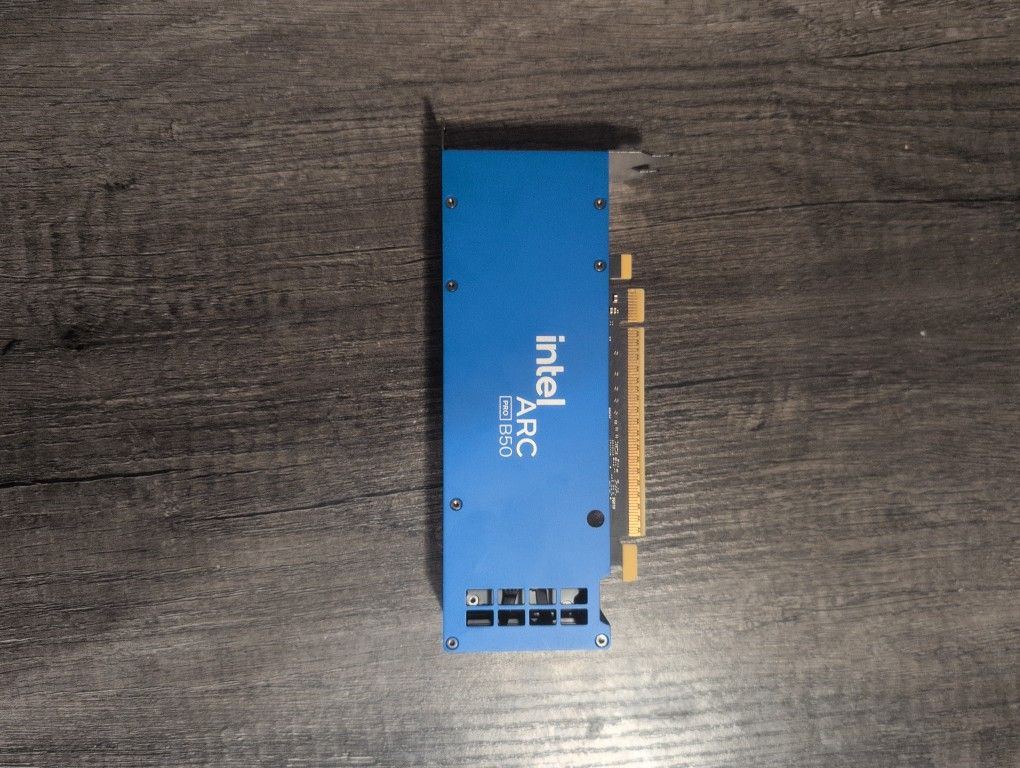 Intel Arc Pro B50 16GB 128-bit GDDR6 PCI Express 5.0 x8 AI and RT Workstation