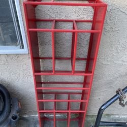 Red Metal Shelf 
