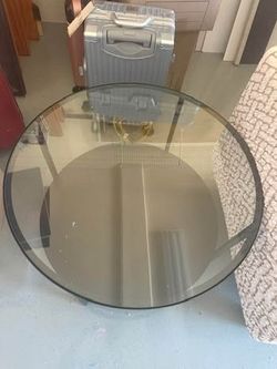 Ikea Black Coffee Table w/ Glass Top