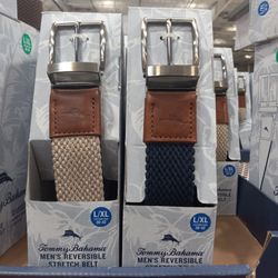 Tommy Bahama Men's Stretch Braided Reversible Belt Available in Tan/Navy L/XL or Black/Brown S/M $10 Each
