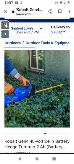 Kobalt Hedge Trimmer 40 Volt Battery And Charger Included
