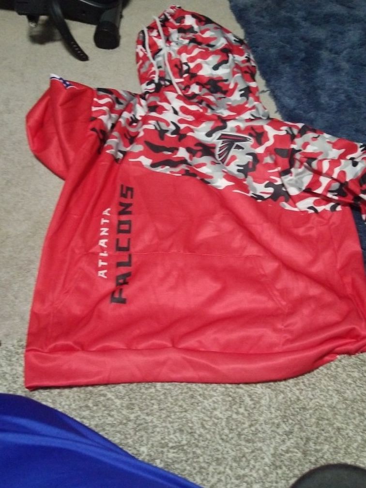 Size 3xlarge Atlanta Falcons Sweatshirt Hoodie New With Full Face Mask