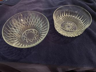 2 Cut Crystal Bowls From France