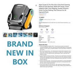 Aiper Scuba X1 Pro Max All-in-One Pool Cleaning Robot & Pool Skimmer
